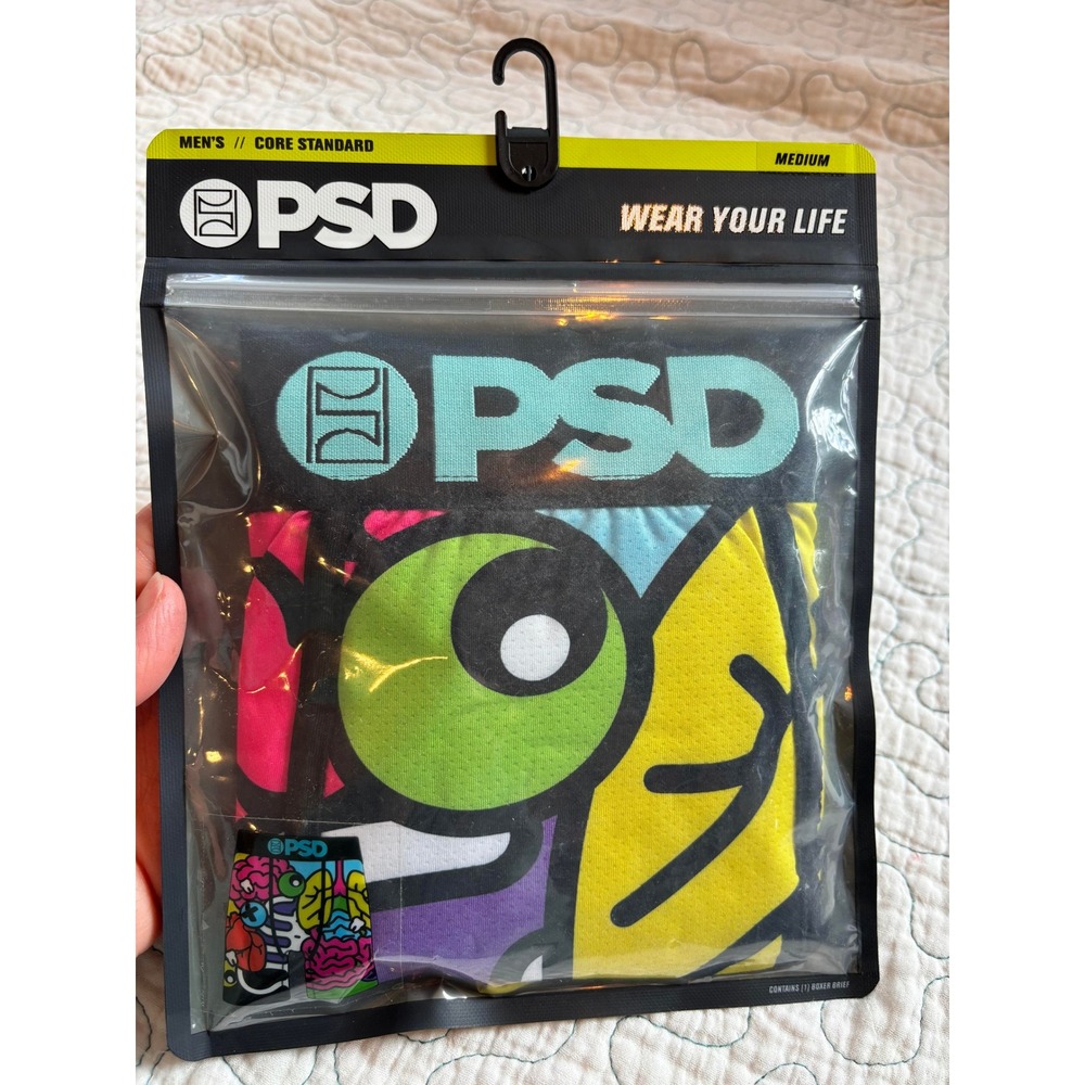 PSD‎ Underwear Mens Core Standard Boxer Briefs Medium Multi Color Anatomy